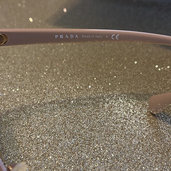 Prada translucent gold mirrored square sunglasses - Picture 3 of 7